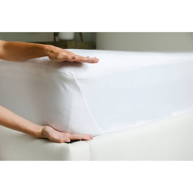 Jennifer Adams Cool Cotton Waterproof Hypoallergenic Mattress Protector - White