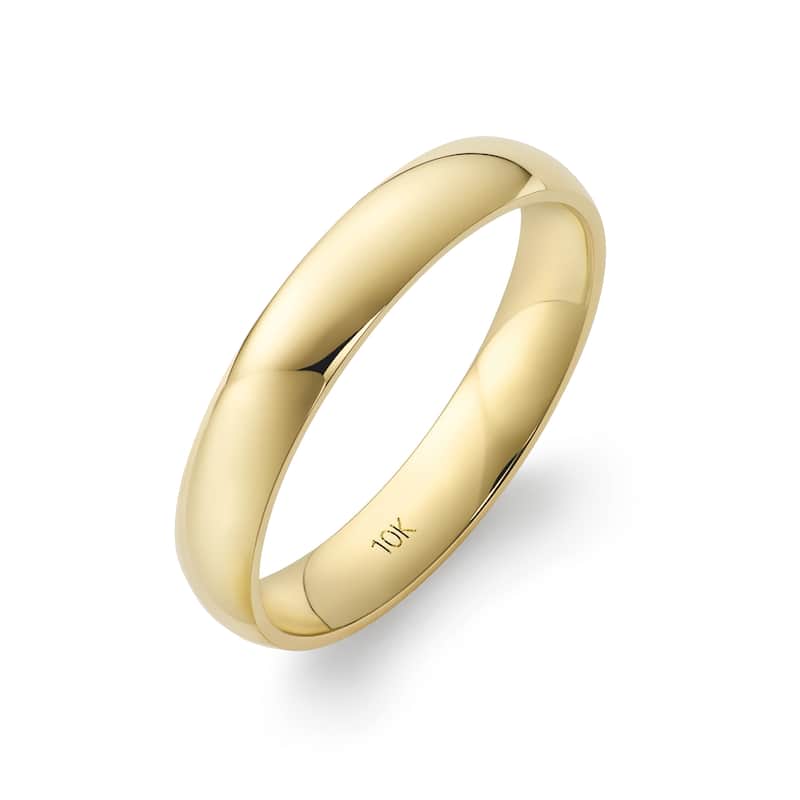 Clover Yellow Gold Comfort Fit Wedding Band - 12 (4mm) - 10k
