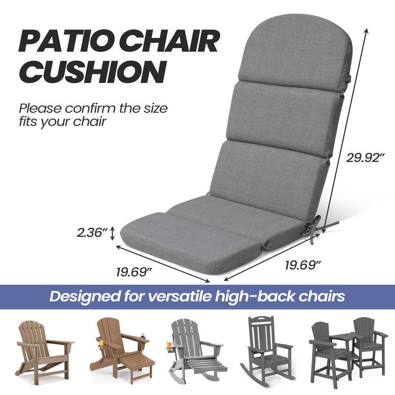 Crestlive Products Outdoor Adirondack Chair Cushion Patio Chair Pad