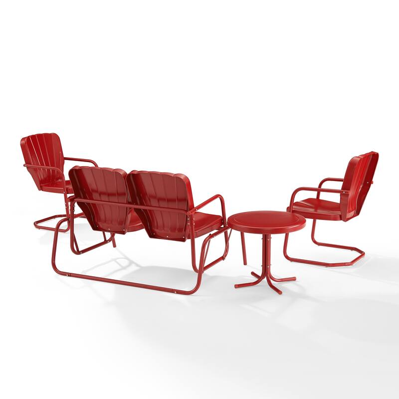 Crosley Ridgeland 4-piece Outdoor Metal Conversation Set - 75"x88"x34.25"