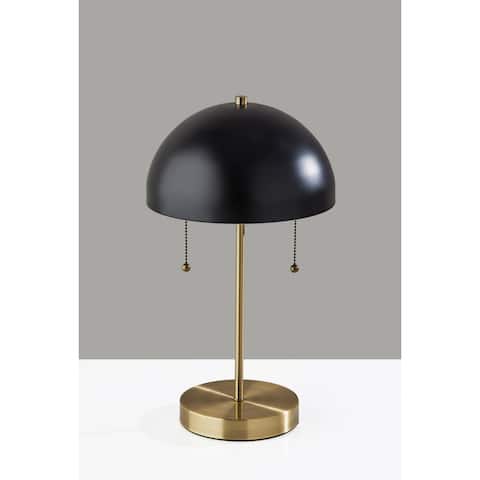 Bowie Antique Brass and Black Table Lamp
