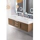 preview thumbnail 7 of 13, James Martin Vanities Mercer Island 59" Double Vanity, Latte Oak with Brushed Nickel Hardware