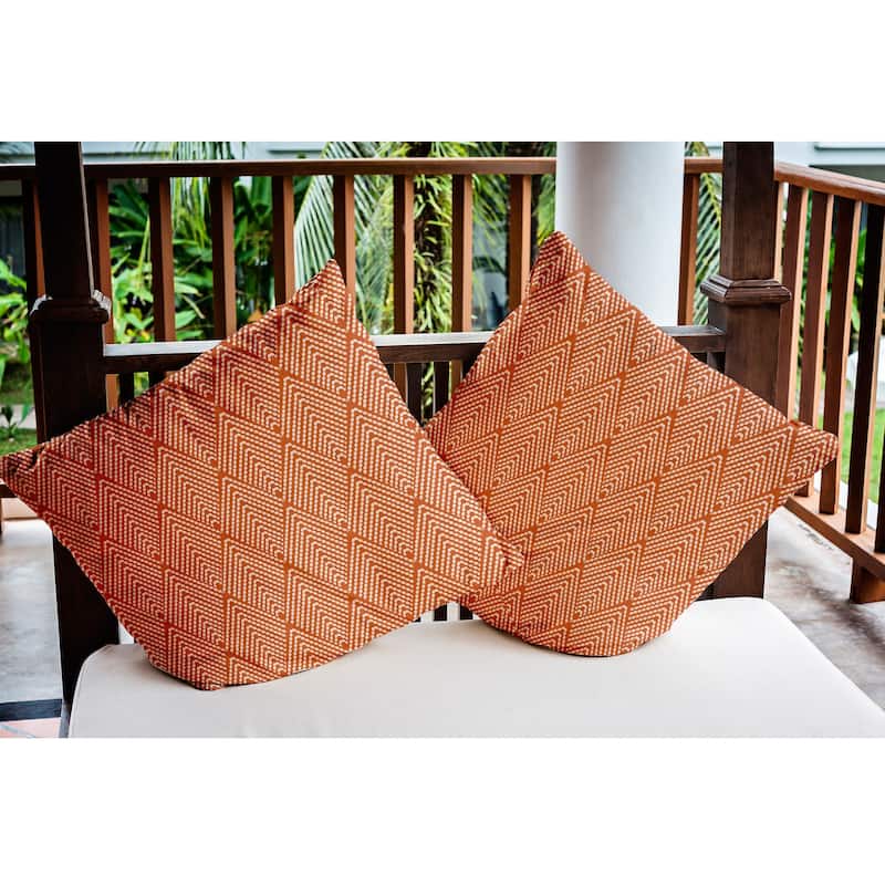 Lifeflor Geometric Print Outdoor Square Patio Throw Pillow