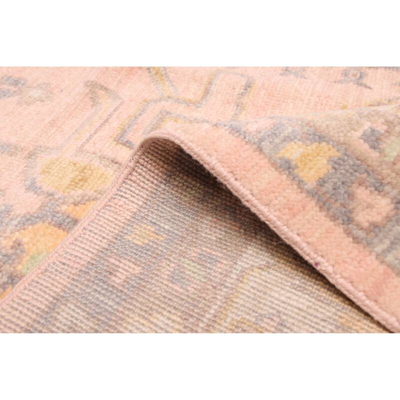 ECARPETGALLERY Hand-knotted Modern Oushak Pink Wool Rug - 10'3 x 13'9