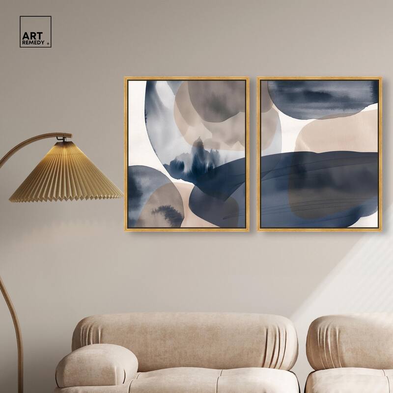 Rust and Noir Canvas Set of 2 by Art Remedy