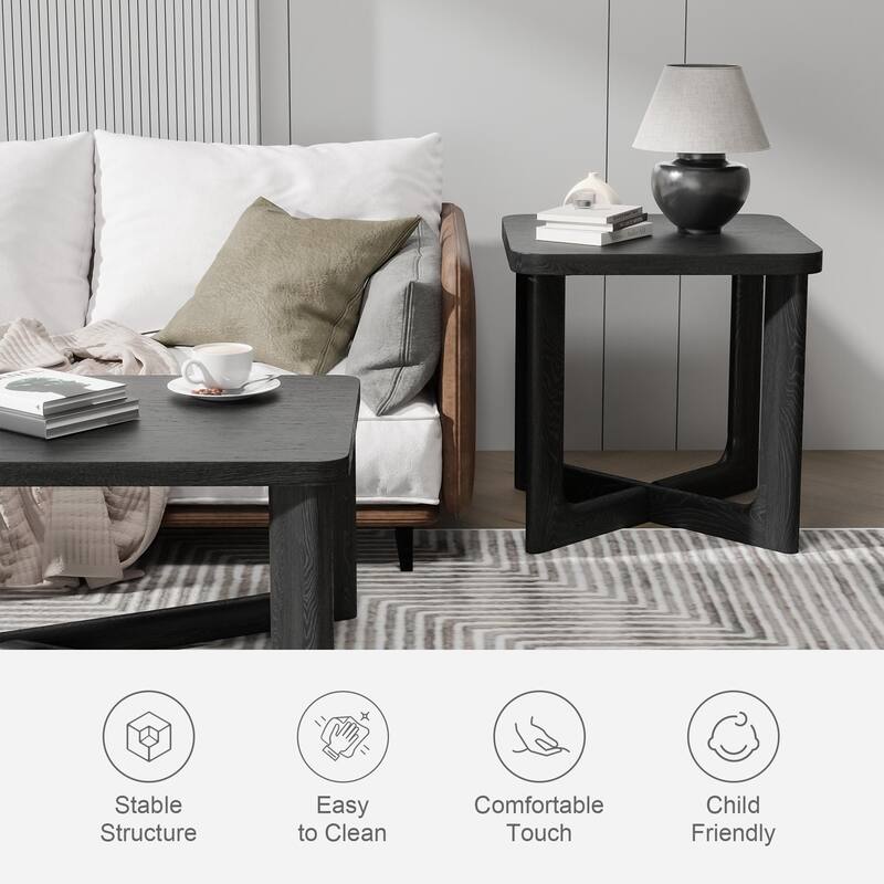 Solid Wood Side Table End Table 24'' - 24*24