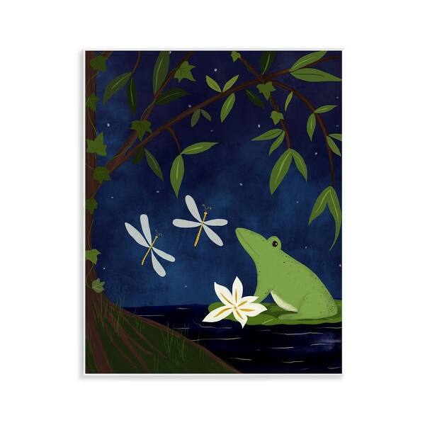 Stupell Frog in Night Forest Wall Plaque Art Design By Michelle Ingari ...