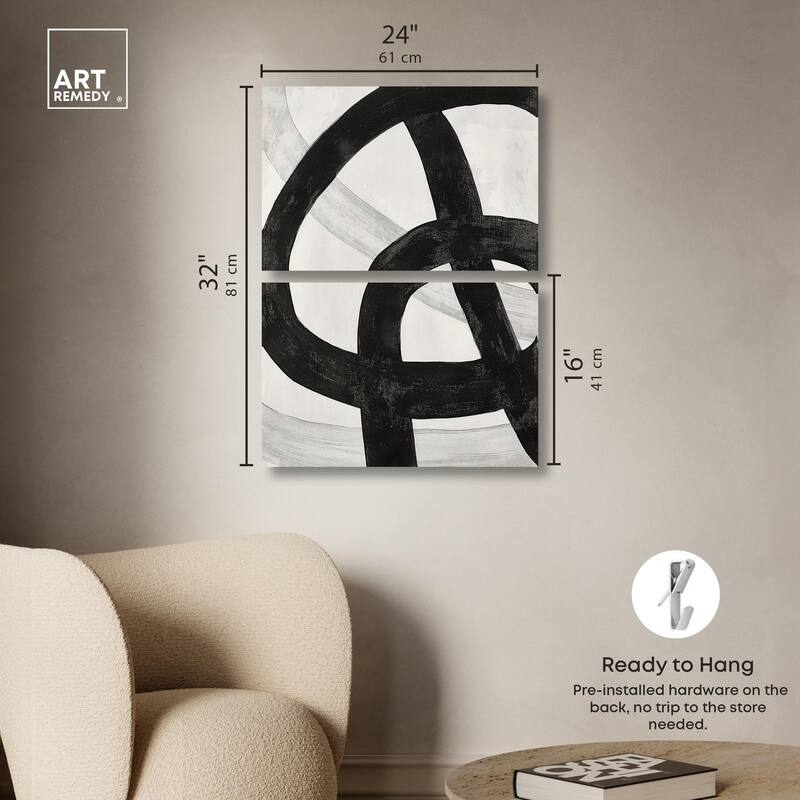 Infinite Loop II Canvas Set of 2 by Art Remedy, Gallery Wrapped
