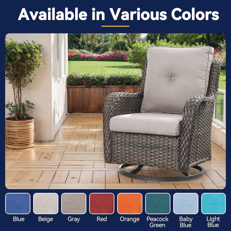 All-Weather Deep Seating Chair Cushions for Patio Chairs