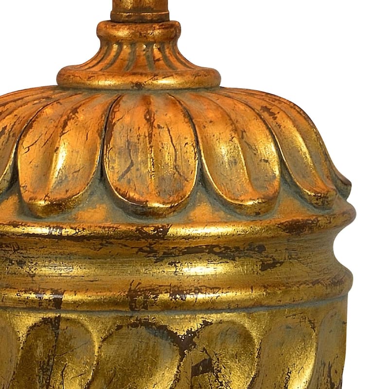 Roland 26" Table Lamps with Linen Shade, Antique Gold (Set of 2)