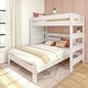 preview thumbnail 22 of 26, Max and Lily Farmhouse Twin over Queen L Shaped Bunk Bed White Wash