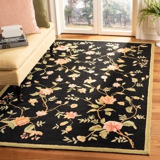 SAFAVIEH Handmade Chelsea Alexandr Floral French Country Wool Rug