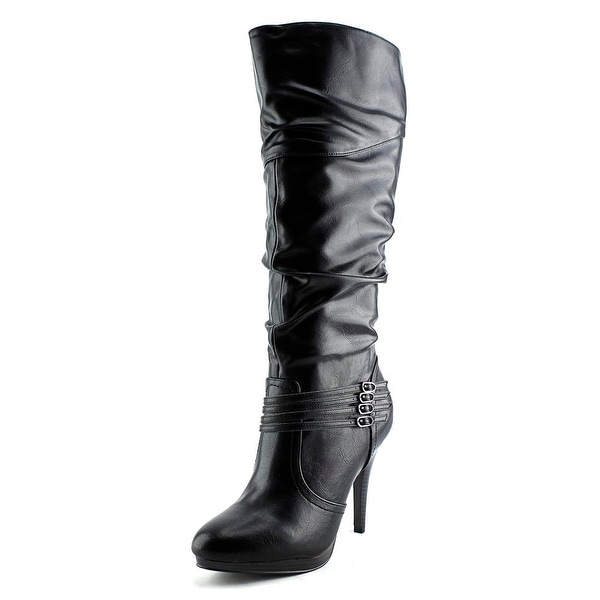 Style & Co Lindie Wide Calf Women Round Toe Synthetic Black Knee High Boot