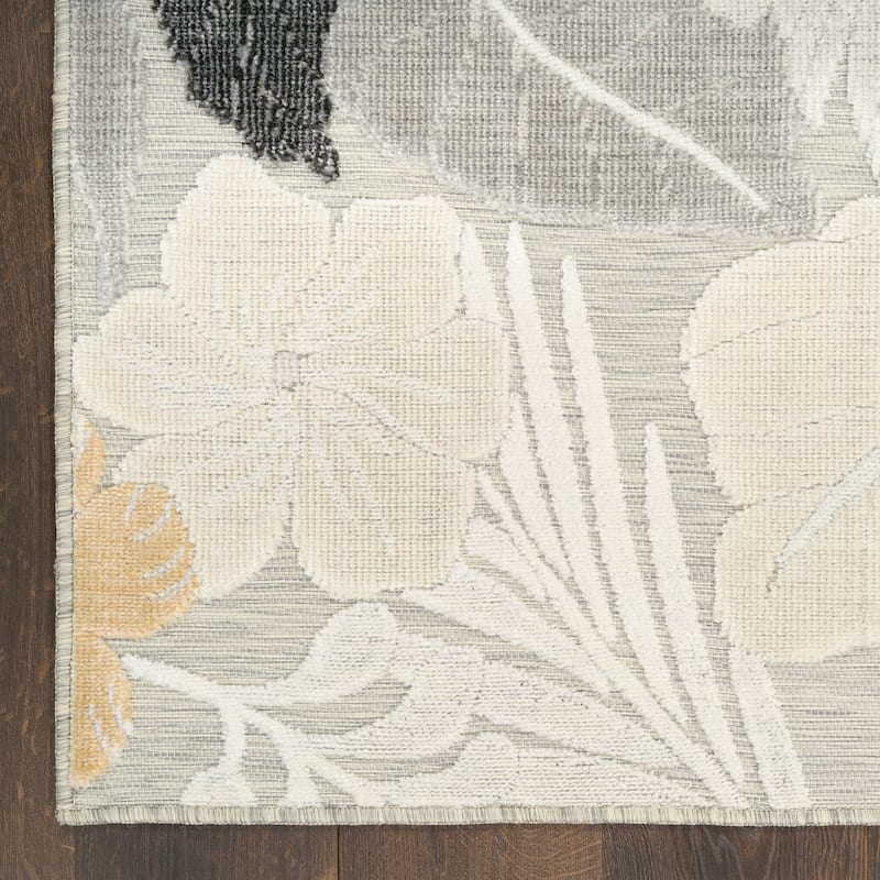 Nourison Suncoast Indoor/Outdoor Floral Area Rug.