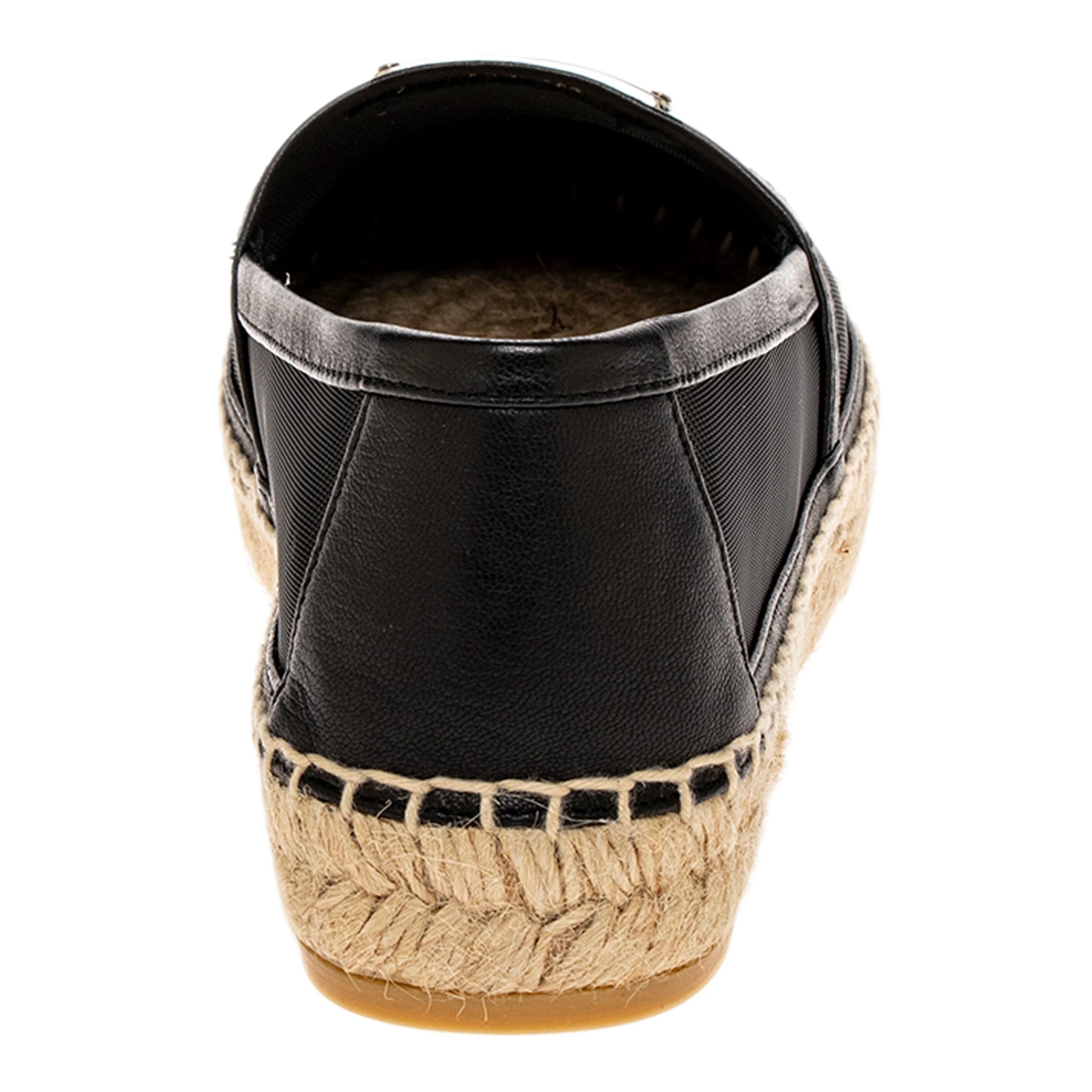 Prada Triangle Logo Espadrilles with Mesh - Overstock - 43005308