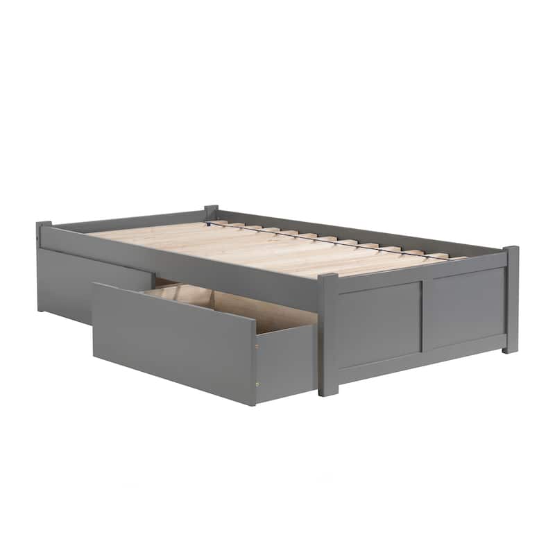 Concord Platform Bed with Footboard and Storage Drawers