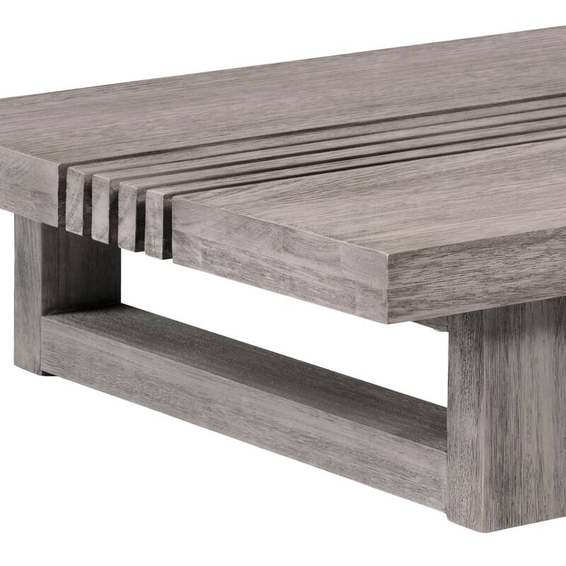 Vivid Outdoor Patio Coffee Table in Eucalyptus Wood