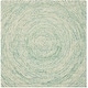 preview thumbnail 13 of 17, SAFAVIEH Handmade Ikat Jacey Modern Wool Rug 4' Square - Ivory/Blue - Square