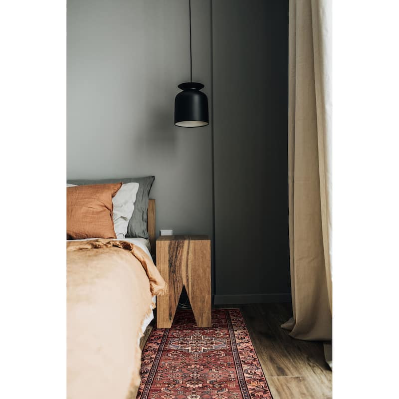 ECARPETGALLERY Hand-knotted Andelz Dark Red Wool Rug - 3'3 x 6'10