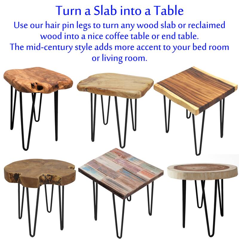 4 Piece Hairpin Metal Table Legs Furniture Legs