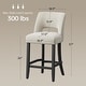 preview thumbnail 47 of 59, Upholstered Counter Height Bar Stools with wood legs for Kitchen Island Dining Room