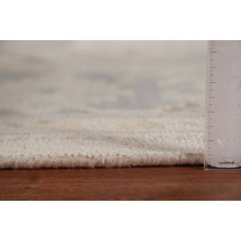 Earth Tone Oushak Indian Large Rug Handmade Wool Carpet - 8'1" x 15'8"