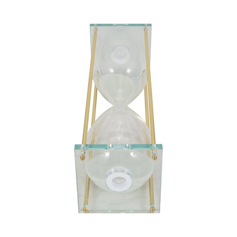 Sagebrook Home Glass Reynolds Hourglass, Elegant Decorative Objects