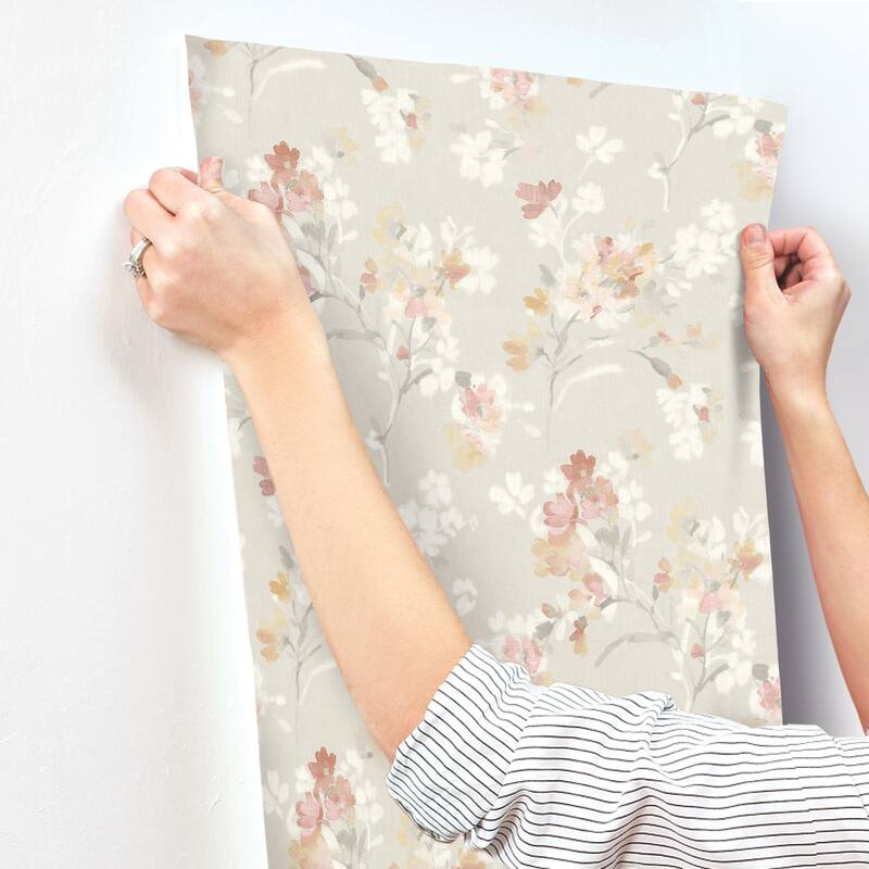 Chesapeake Azalea Ruby Floral Branches Wallpaper