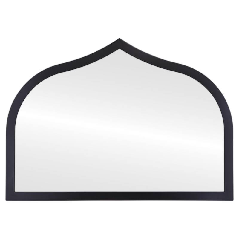 Tyler Framed Mantel Mirror - Teardrop Cathedral - 38.4x27.4 - Black