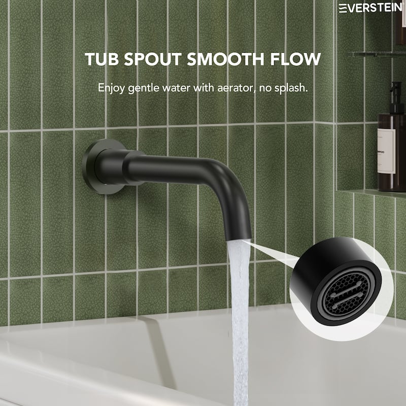 Pressure Balance 3-Functions Shower Head System 10" Shower Faucet Set with Tub Faucet Spout