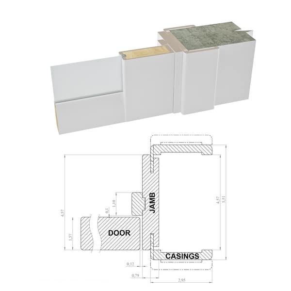 Solid French Double Doors Clear Glass 12 lites / Felicia 3355 White