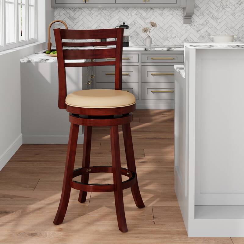 DTY Indoor Living Granby 4-Slat Back Swivel Stool