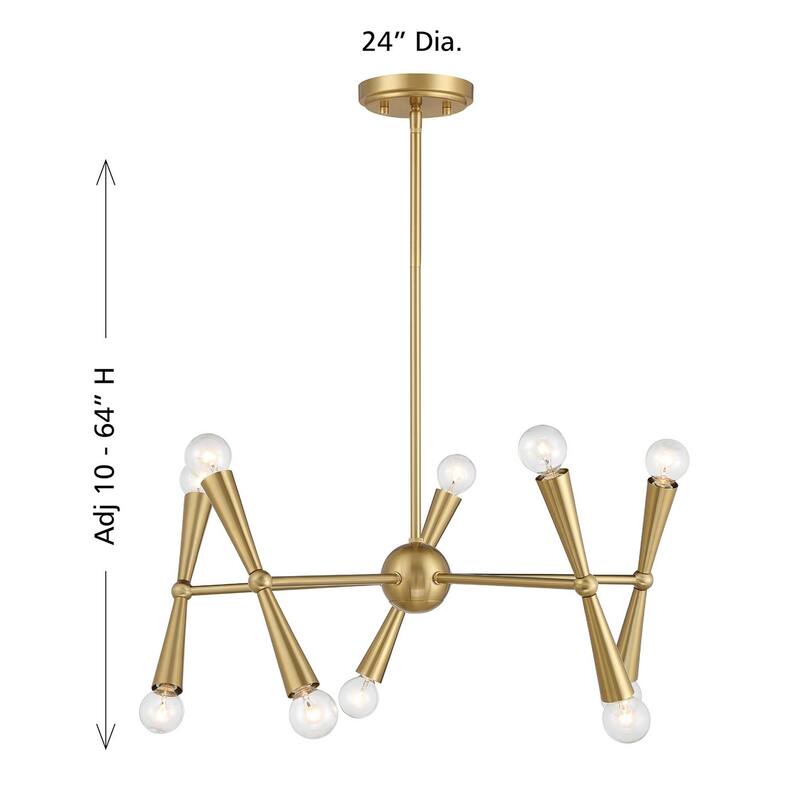 10-Light Chandelier By Trade Winds