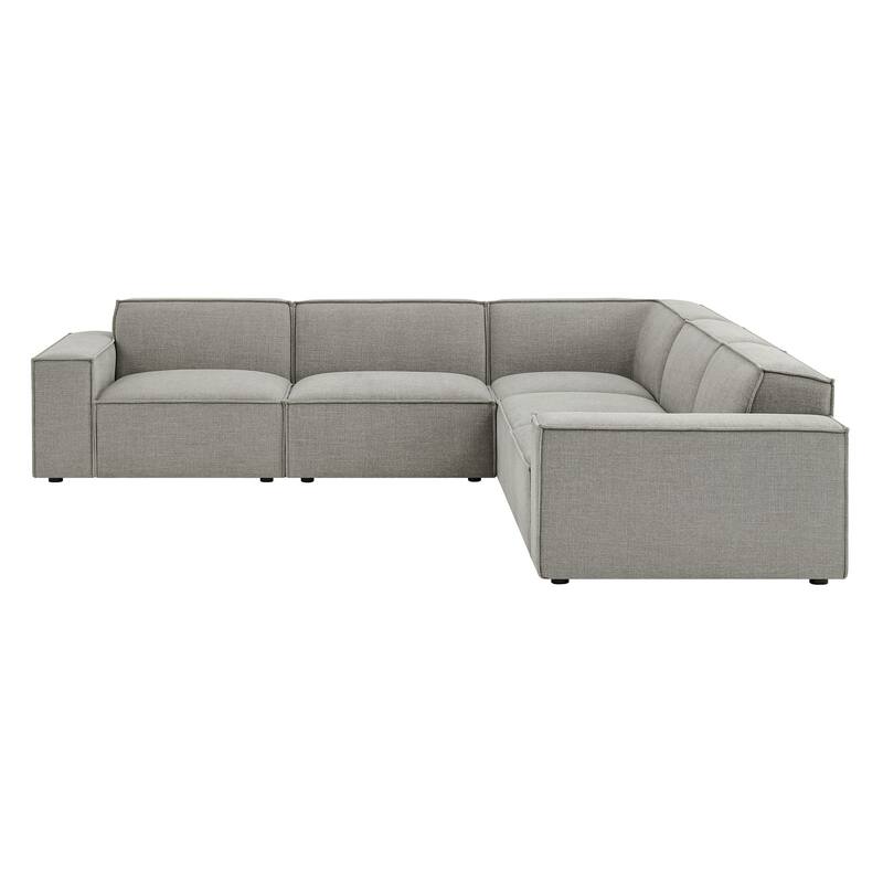 Restore 5-Piece Performance Fabric Upholstered Modular L-Shaped Sofa