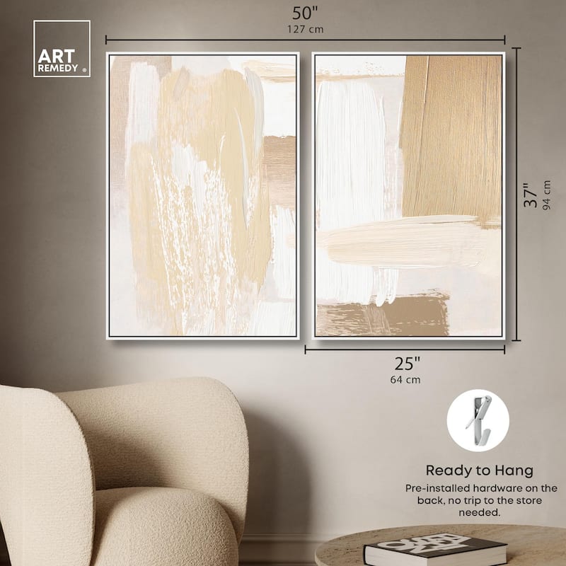 Tactile Textures II Canvas Set of 2 by Art Remedy
