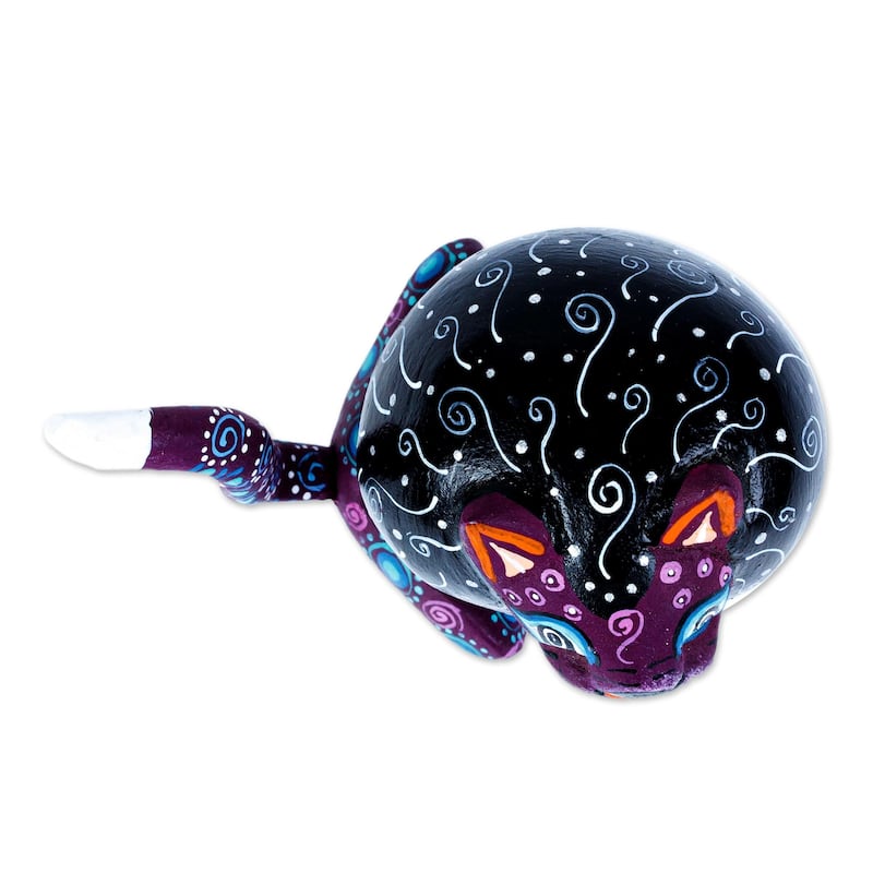 Novica Handmade Insomniac Lion Wood Alebrije Sculpture