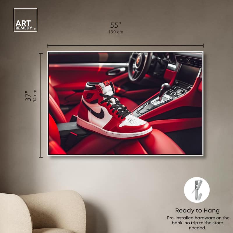 Sneaker Car Red Canvas by Art Remedy