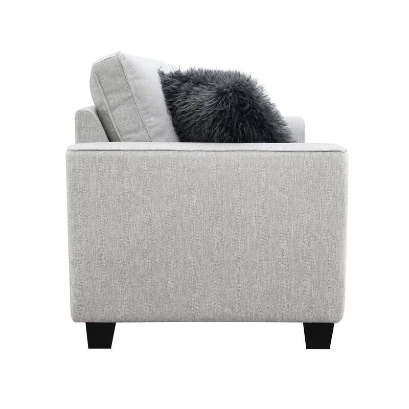 Furniture of America Maevy Chenille Sofa with Accent Pillows
