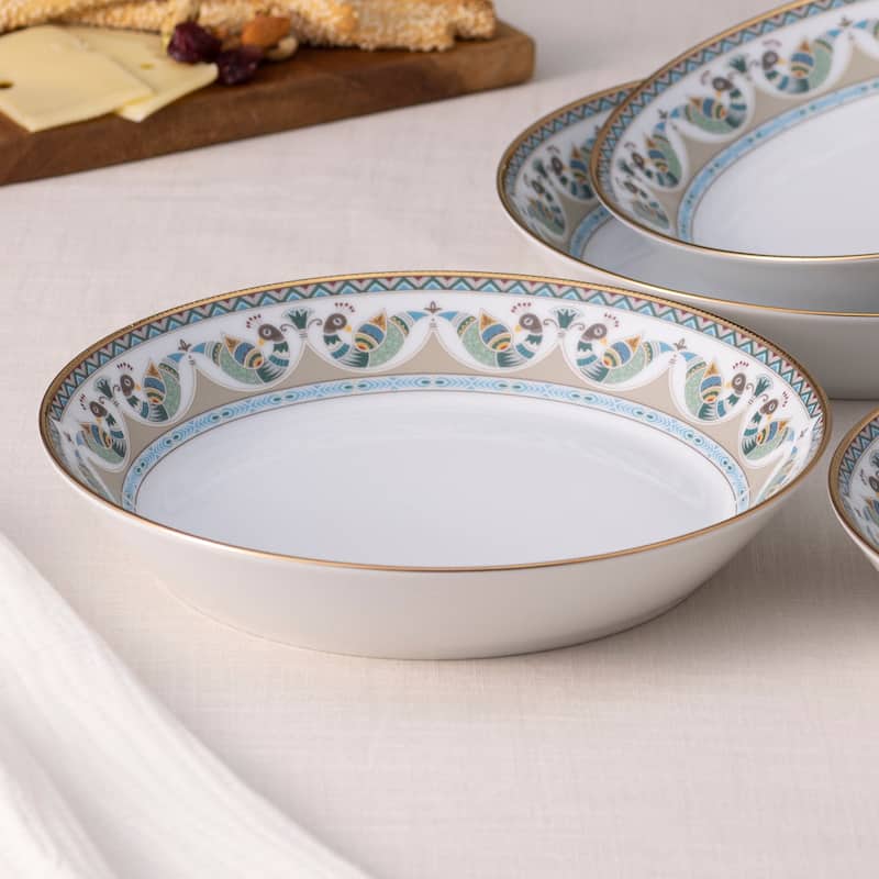 Serene Garden Set of 4 Coupe Dinner Bowls, 9-3/4", 43 oz.