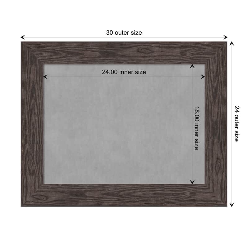 Amanti Art Bridge Black Framed Magnetic Board - Board Size 24x18