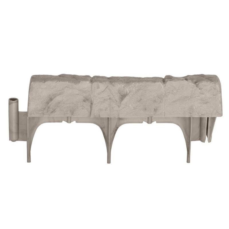 Suncast 12 Inch Landscape Design Decorative Natural Stone Edging, Gray (12 Pack) - 4.4