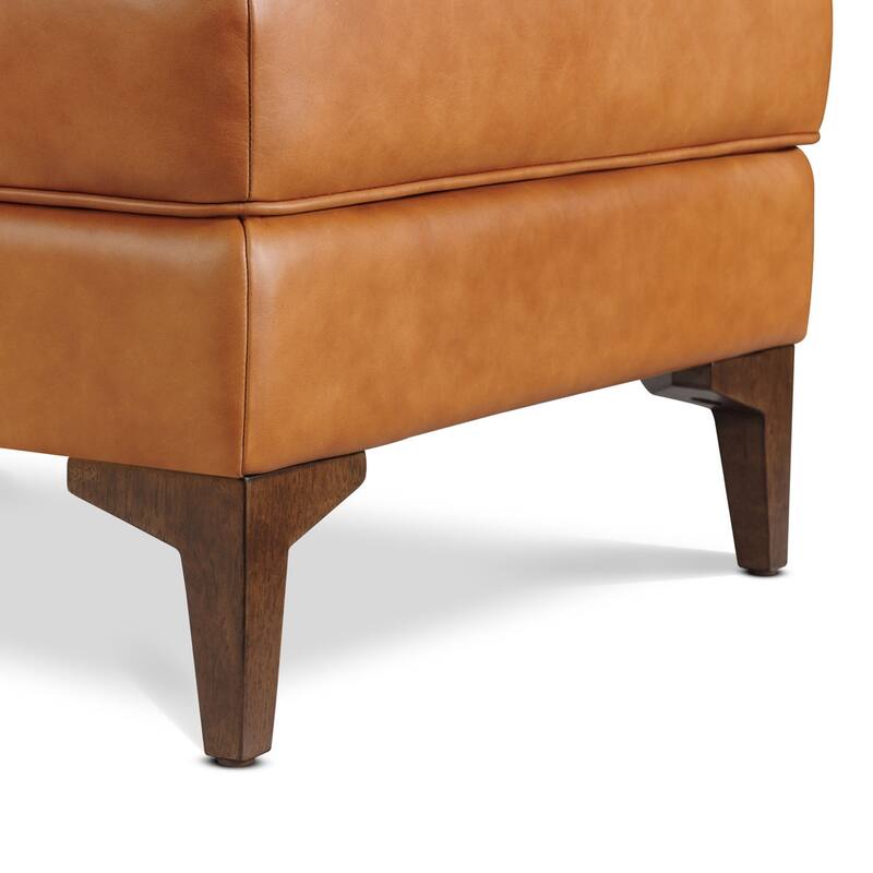 Poly & Bark Essex Genuine Italian Leather Rectangular Ottoman