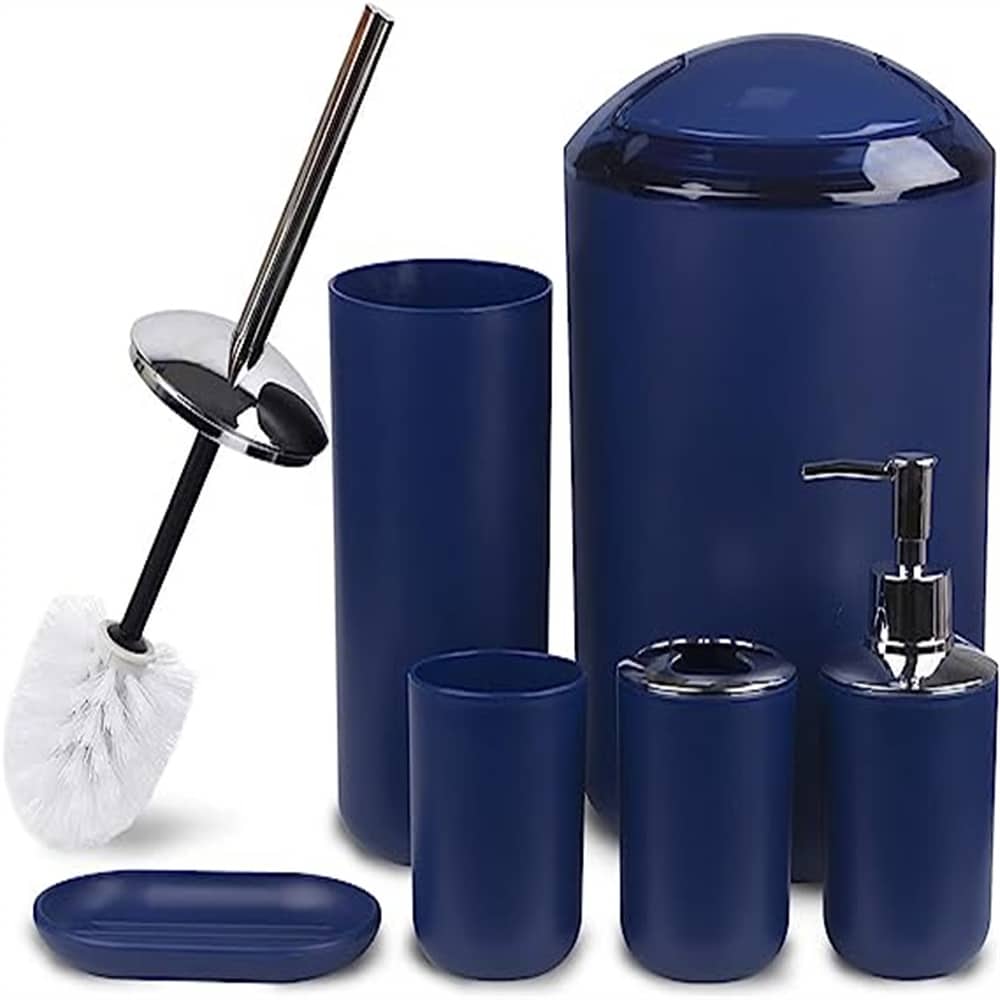 Navy blue bathroom accessories 2025