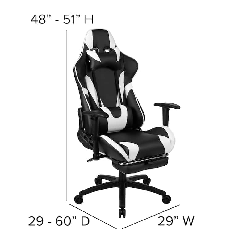 Desk Bundle - Gaming Desk, Cup Holder, Headphone Hook and Reclining Chair