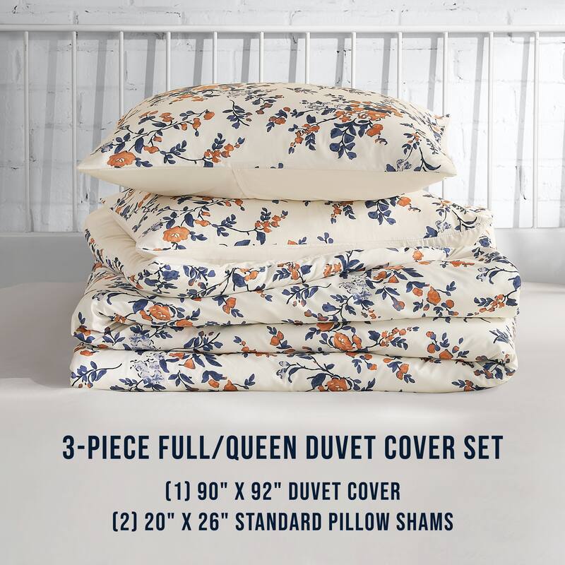Lucky Brand Garden Bouquet Reversible Duvet Cover Sets
