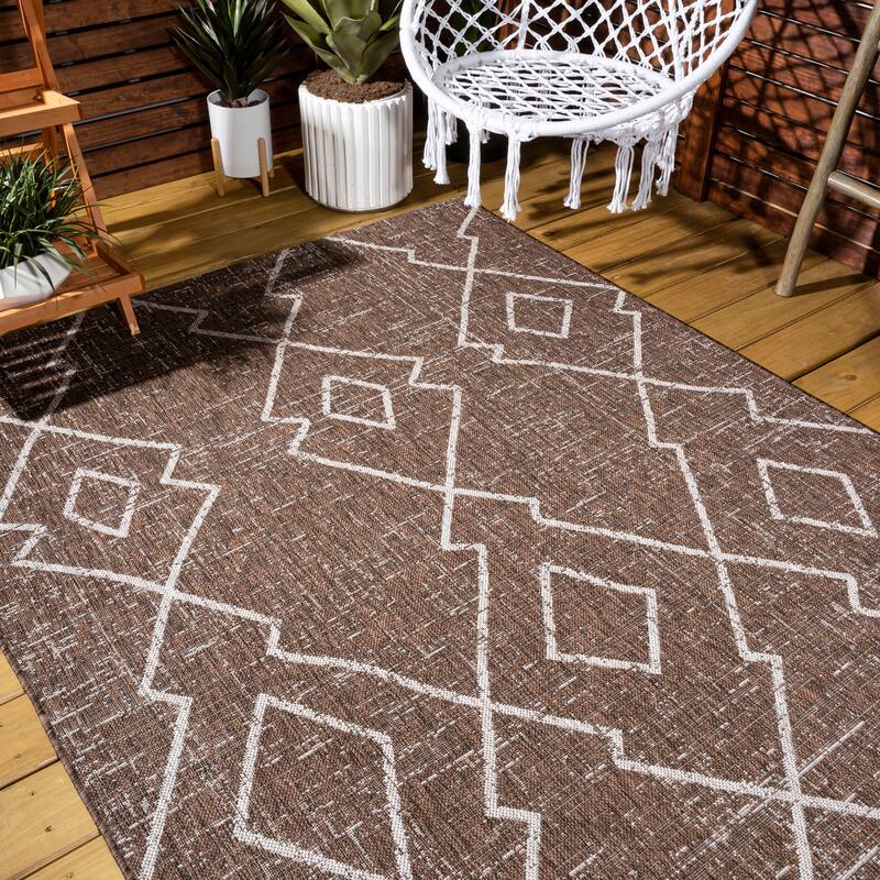 JONATHAN Y Derya Tribal Diamond Trellis Indoor/Outdoor Area Rug
