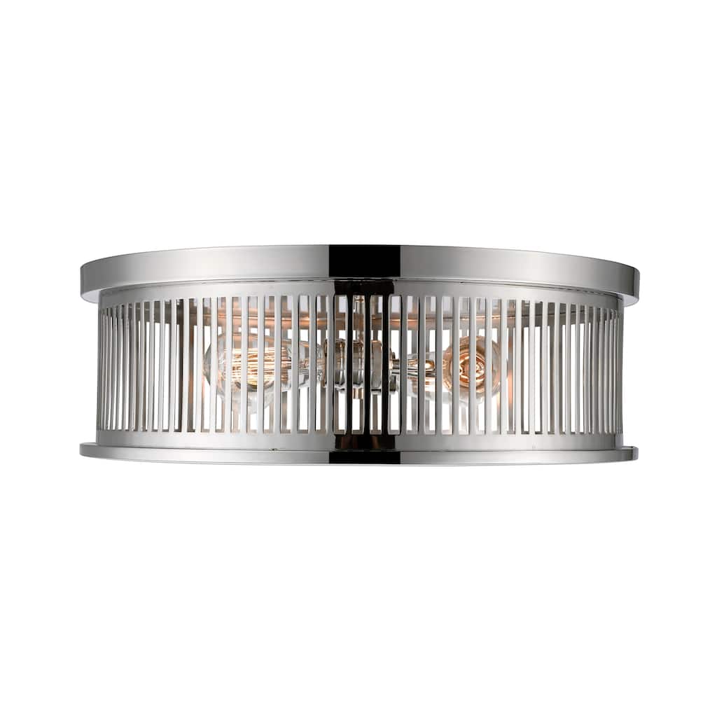 Z-Lite Camellia 4 Light 20" Wide Flush Mount Drum Ceiling Fixture