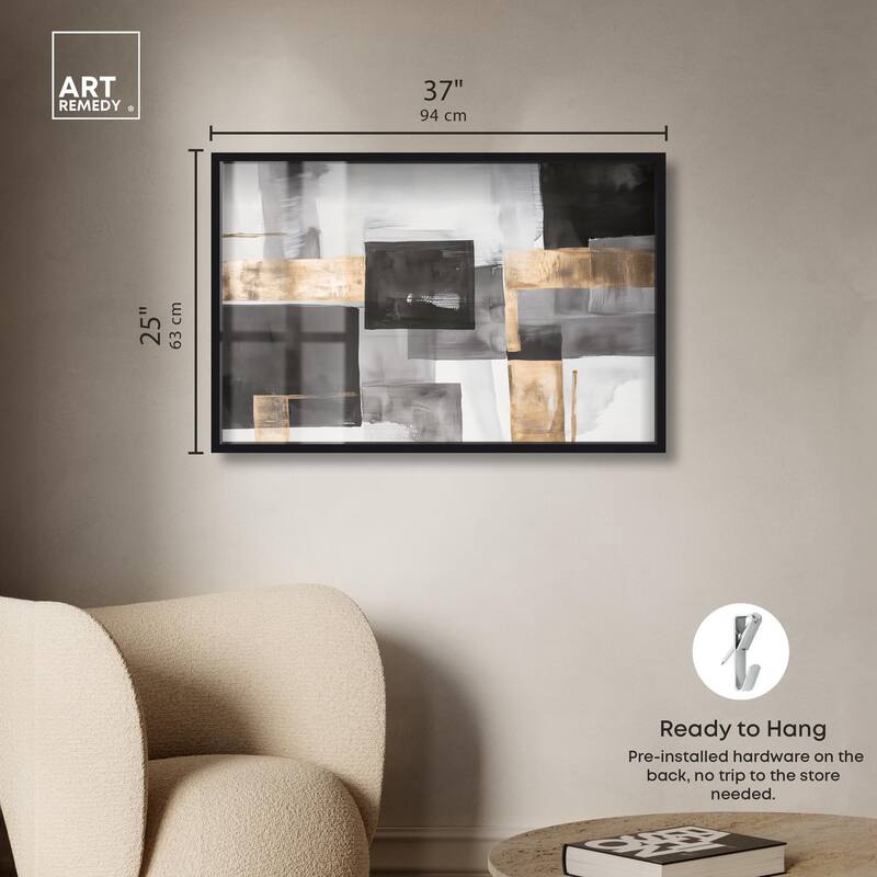 Graphite and Glimmer I Shadowbox by Art Remedy