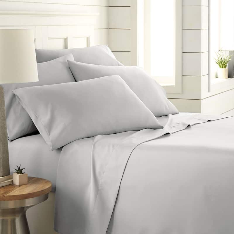 Vilano 6-piece Ultra Soft Extra Deep Pocket Bed Sheet Set - Light Grey - Twin XL