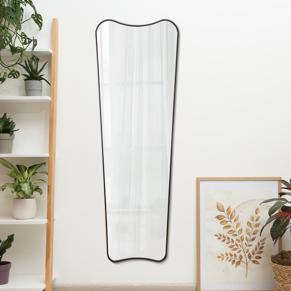 JONATHAN Y Metal Framed Wall Mounted Full-Length Mirror - 59.06 H x 19.69 W x 1.08 D